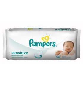 Детские влажные салфетки Pampers Sensitive 56 шт