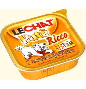 Консервы для кошек  с лососем и креветками Lechat 100 гр