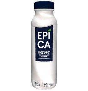 Йогурт питьевой натуральный 2,9% Epica 290 гр
