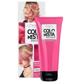 Смываемый красящий бальзам для волос Colorista Washout оттенок Волосы Фуксия L'Oreal Paris 80 мл