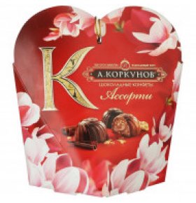 Ассорти конфеты темный и молочный шоколад А.Коркунов весенняя коллекция 64 г