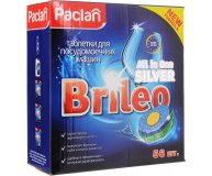 Таблетки для посудомоечных машин Paclan Brileo All in One Silver 56 шт