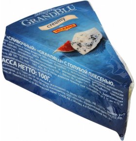 Сыр ГрандБлю Сливочный с голубой плесенью 56% вес Milkana 1 кг