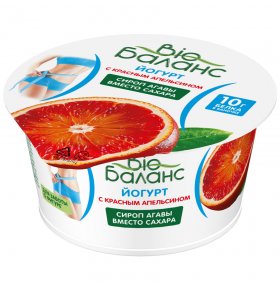 Йогурт ультрафильтрованный Красный апельсин 1,8% Bio Баланс 130 гр