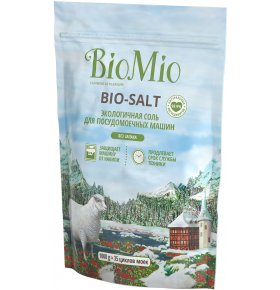 Экологичная соль защита от накипи для посудомоечных машин Bio-Salt без запаха BioMio 1 кг