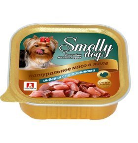 Консервы Зоогурман Smolly Dog для собак мелких пород, с индейкой и потрошками, 100г