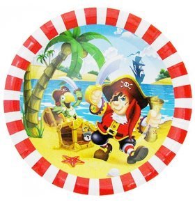 Тарелки бумажные ламинированные Веселый Пират
