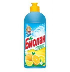 Средство для мытья посуды апельсин лимон Биолан 500 мл