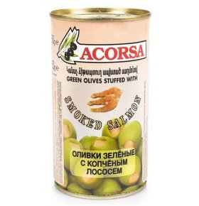 Оливки зеленые с лососем Acorsa 350 гр
