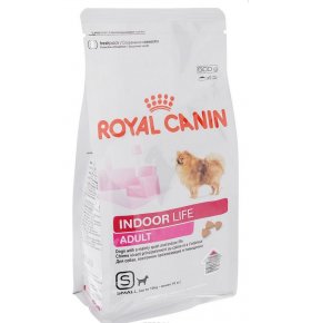Корм сухой Indoor Life Adult для собак весом до 10 кг старше 10 месяцев, содержащихся в помещениях Royal Canin 500 гр