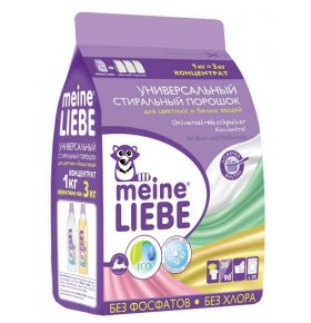 Универсальный стиральный порошок Meine Liebe для цветных и белых тканей концентрированный 1 кг