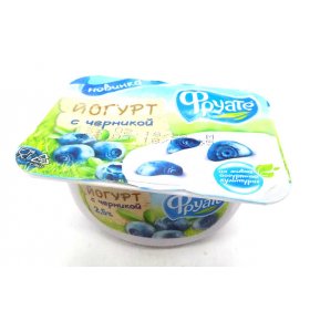 Йогурт с Черникой 2,5% Фруате 125 гр