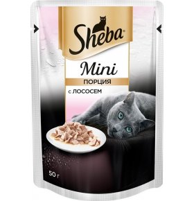 Консервы для кошек Mini с лососем Sheba 50 гр