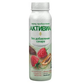 Питьевой йогурт яблоко малина финик амарант 2% Активиа 260 гр