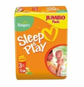 Подгузники Pampers Sleep&Play Jumbo Midi 78шт/уп
