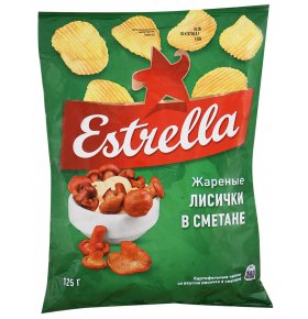 Чипсы картофельные рифленые со вкусом лисичек Estrella 125 гр