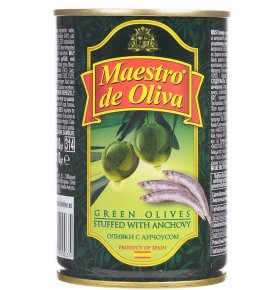 Оливки с анчоусом Maestro de Oliva 300 гр
