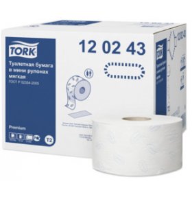 Туалетная бумага Tork в мини-рулонах мягкая 12 шт