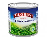Горошек зеленый Green Peas Globus, 400 г