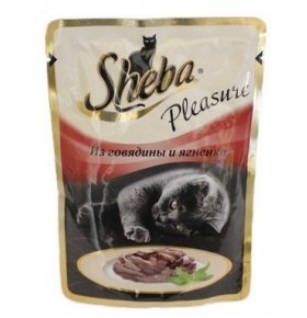 Корм для котов Sheba Pleasure говядина ягненок 85г