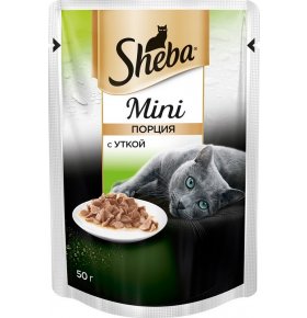 Консервы для кошек Mini с уткой Sheba 50 гр