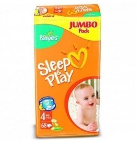 Подгузники Pampers Sleep&Play Jumbo Maxi 68шт/уп