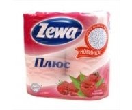 Бумага туалетная Zewa Plus 2-сл розовая 4шт/уп