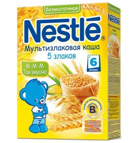 Каша безмолочная мультизлаковая 5 злаков Nestle 200 гр