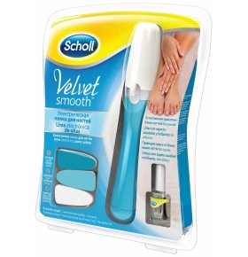 Электрическая пилка для ногтей Velvet Smooth Nail Care System Scholl 1 шт