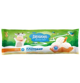 Мороженое Полено пломбир ванильный Дивушкино 380 гр