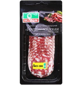 Колбаса Брауншвейгская сырокопченая вакуумная упаковка нарезка Велком 150 гр
