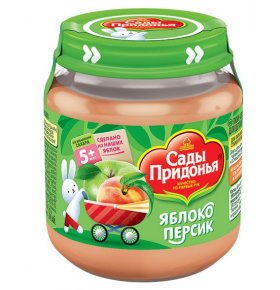 Пюре яблоко персик Сады Придонья 120 гр