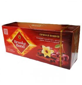 Чай черный Brooke Bond пряная вишня ароматизиров. 25*1,5г/уп