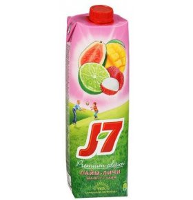 Нектар J7 манго гуава личи 0,97 л