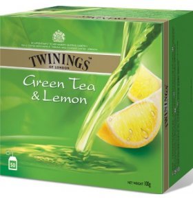 Чай Twinings Green со вкусом лимона 50х2г