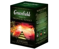 Greenfield чайный напиток с ароматом тропических фруктов Tropical Sunset, 20 пирамидок