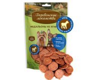 Лакомства для собак мини-пород медальоны из ягненка Деревенские 60 гр