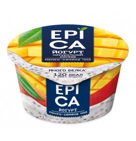 Йогурт с манго и семенами чиа 5,0% Epica 130 гр