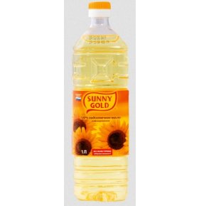 Масло подсолнечное рафинированное Sunny Gold 1 л