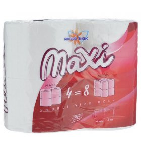 Туалетная Бумага Maxi 2-слойная Мягкий знак 4 рулона