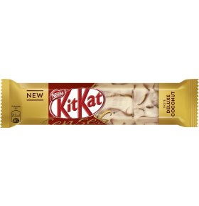 Шоколад белый со вкусом кокоса и молочный шоколад со вкусом миндаля с хрустящей вафлей KitKat Senses Taste Deluxe Coconut 40 гр