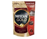 Растворимый кофе с добавлением молотого жаренного кофе Nescafe Gold 130 гр