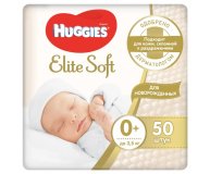 Подгузники Elite Soft 0 (до 3,5 кг) Huggies 50 шт