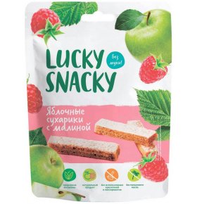 Сухарики яблочные с малиной Lucky Snacky 25 гр