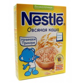 Безмолочная каша Овсяная с 5 месяцев Nestle 200 гр