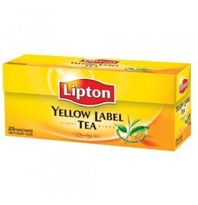 Чай черный Yellow Label к/уп Lipton 25 пак