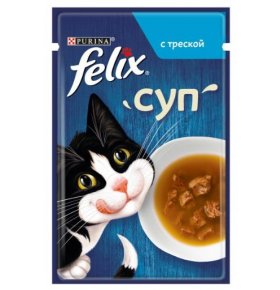 Корм для кошек суп с курицей Felix 45 гр