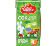 Детское питание сок зеленое яблоко без сахара с 4 мес Сады Придонья 125 мл
