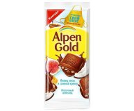Шоколад молочный с инжиром, кокосом и соленым крекером Alpen Gold 85 гр