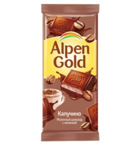 Шоколад молочный капучино Alpen Gold 90 гр